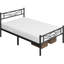 88.5cm Height Metal Bed Frame with Cloud-inspired Design Headboard-1728488638-1728488639