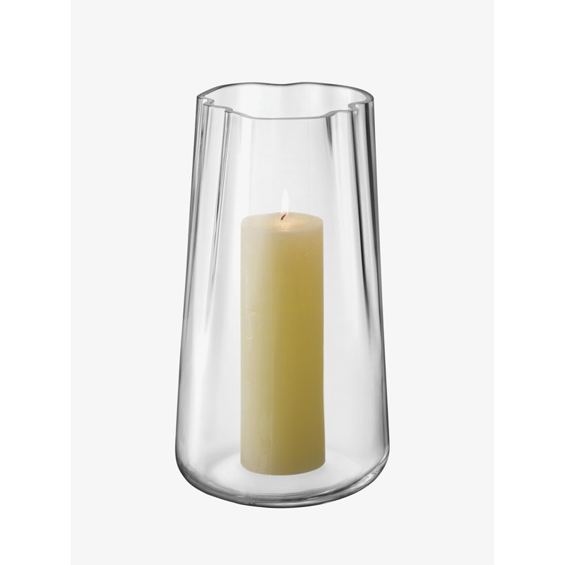Lagoon Hurricane Candle Holder, 13.75" H x 7.75" W x 7.75" D, Clear