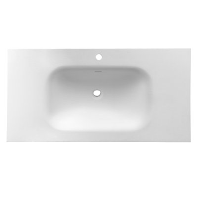 39'' Bathroom Vanity Top With Undermounted Solid Surface Rectangular Bathroom Sink