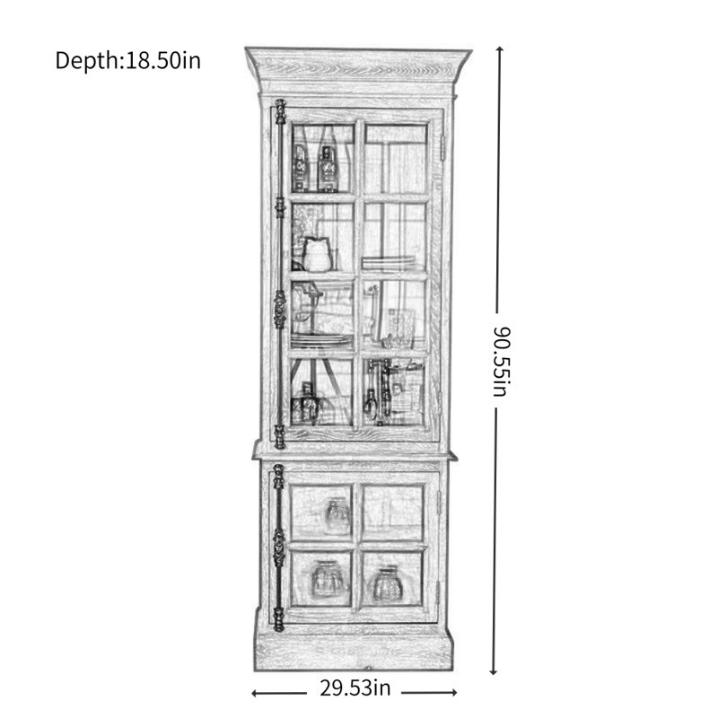 Vitrine de style français rétro
