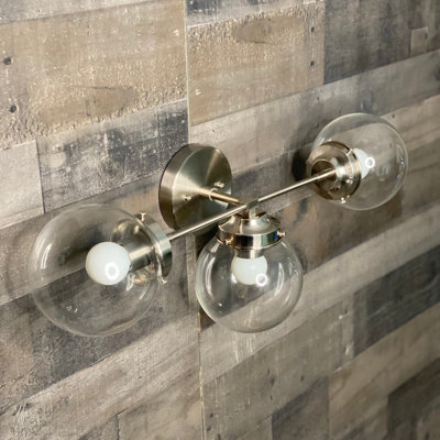Applique murale moderne pour salle de bain 3 ampoules 6 pouces