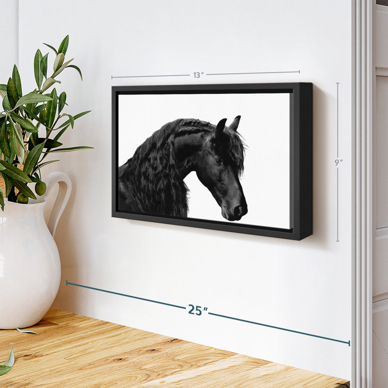Animal «Classic Black I», reproduction sur toile, H 9 po x l 13 po