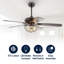 Ventilateur de plafond standard 52 pales 52 "avec télécommande et ensemble d'éclairage inclus Cedarpoint