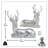 2 Piece Silver Reindeer Figurines