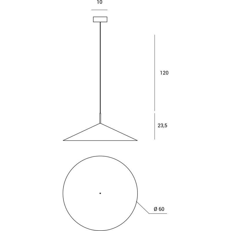 Wanette 1 - Light Black Cone Pendant
