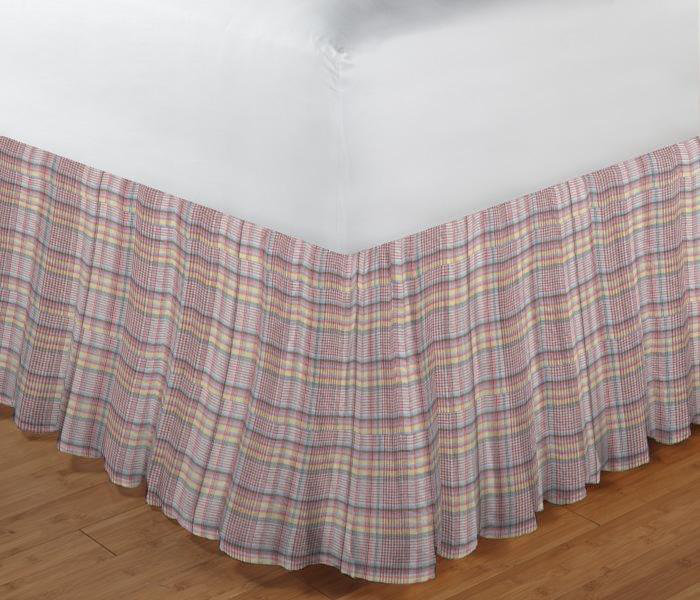 Nautical Ruffled Bed Skirt, Queen