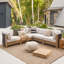 Stratton Armless Outdoor Patio Lounge Chair In Beechwood With Sunbrella Cushions By Real Flame-469295934