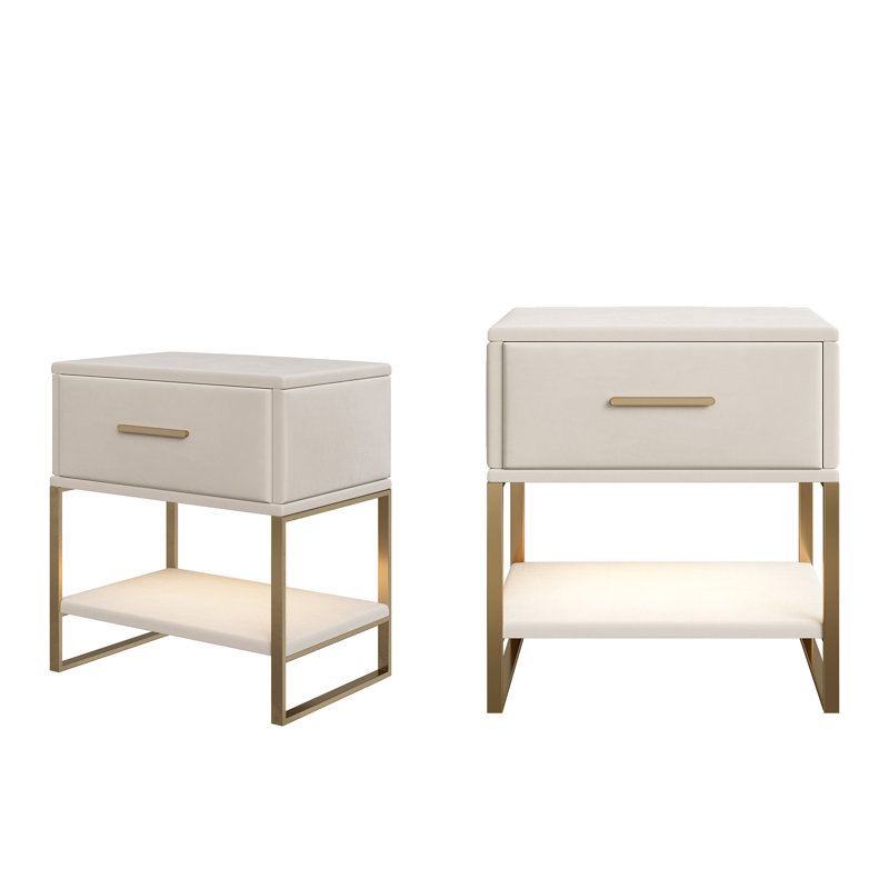 40cm W Manufactured Wood Bedside Table