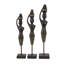 Ensemble de 3 statues en bois Eisner