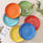 Thuringowa 36-Piece Stoneware Hand-Painted Dinnerware Set, Assorted Rainbow, Service for 12-1905990098-1928209023