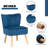 Ferndale Velvet Slipper Chair with Ottoman-1136126447