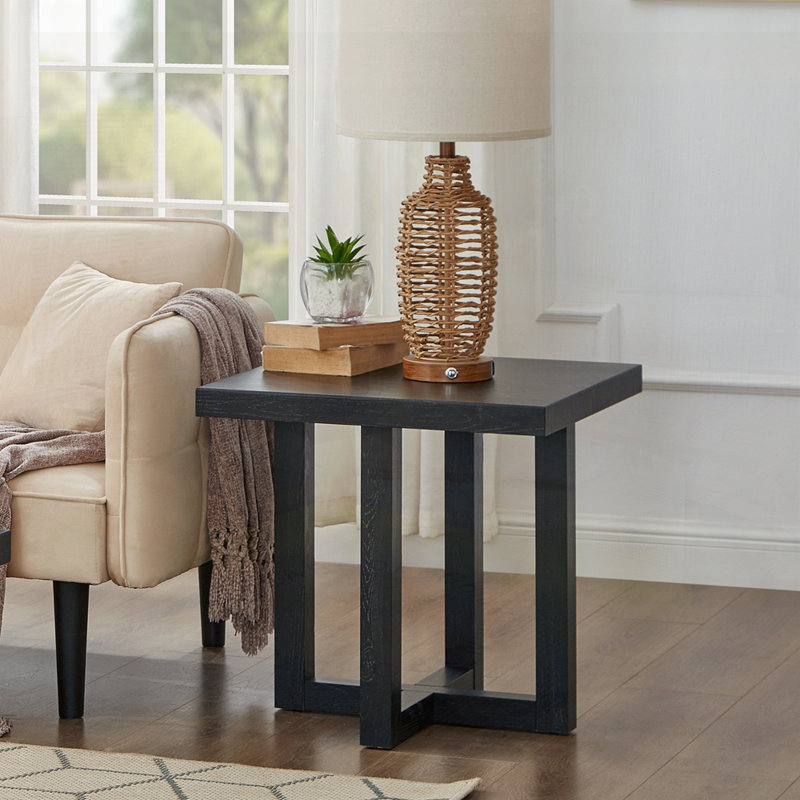 Table de bout contemporaine, Noir