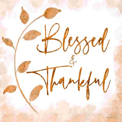 "Blessed And Thankful" par Angela Bawden - Art textuel sur toile tendue