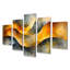 Vagues structurées Chaos In otion II - art mural vagues - art mural moderne toile losange