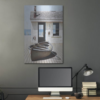 Luxe Metal Art 'Boat On The Dock' By Zhen-Huan Lu, " Boat On The Dock " by Zhen-Huan Lu