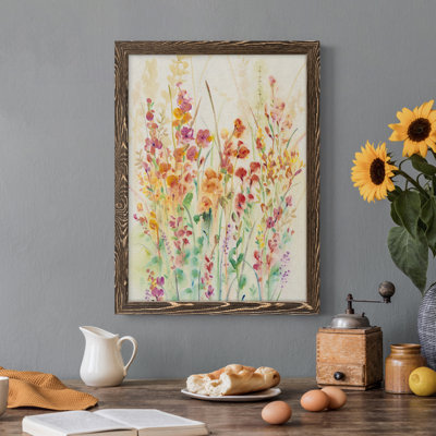 Toile encadrée de qualité supérieure Brilliant Floral II - prête à être accrochée