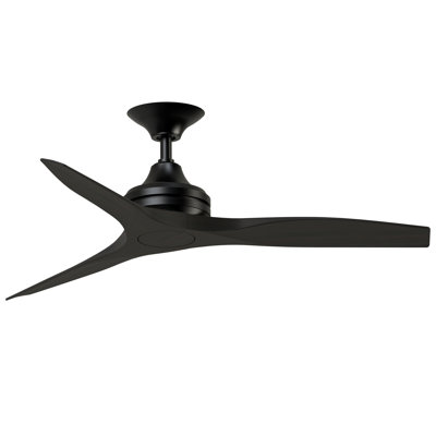Spitfire 48 inch Indoor/Outdoor Ceiling Fan - Black with Dark Walnut Blades