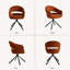 Single Swivel Dining Chair, Fabric Accent Armchair With 360° Base Upholstered Occasional Chair-2139759725