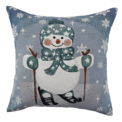 Floral Cotton Blend Throw Pillow