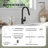  Pull Down Sprayer Kitchen Sink Faucet, Single Handle Kitchen Faucet with LED Light Base-102806758
