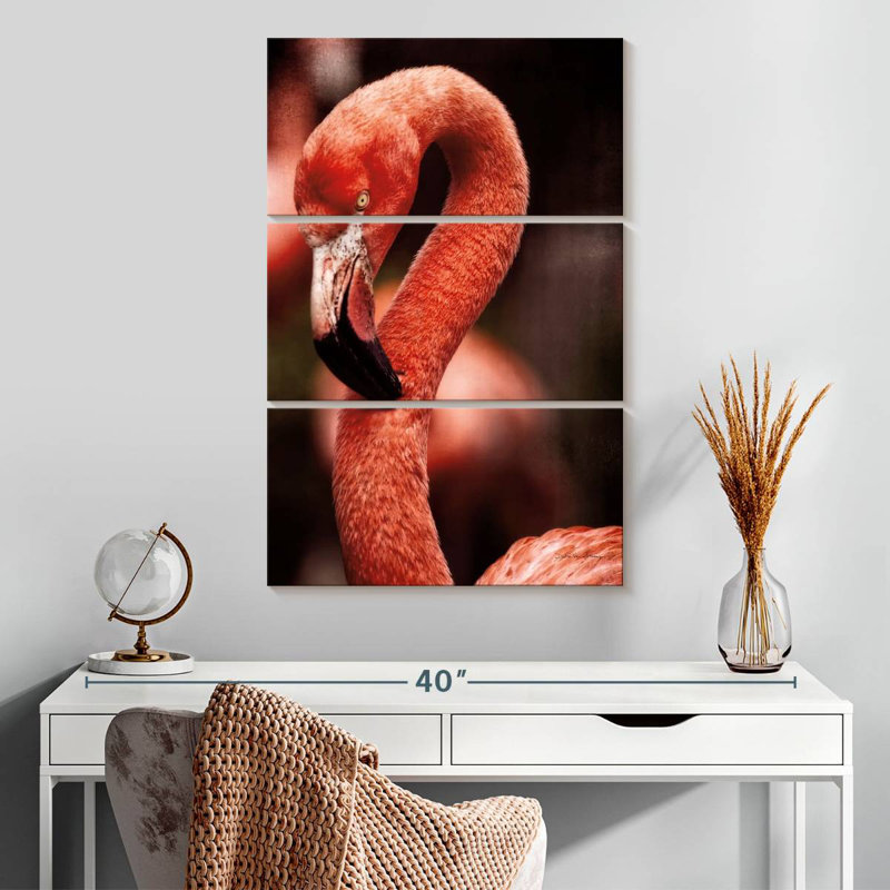 Brampt Caribbean Flamingo II, 32" H x 20" W