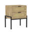 bedside table, living room table, 2 drawers, bedside table with frame for bedrooms, coffee table, side table with storage compartment 48 x 35 x 60cm