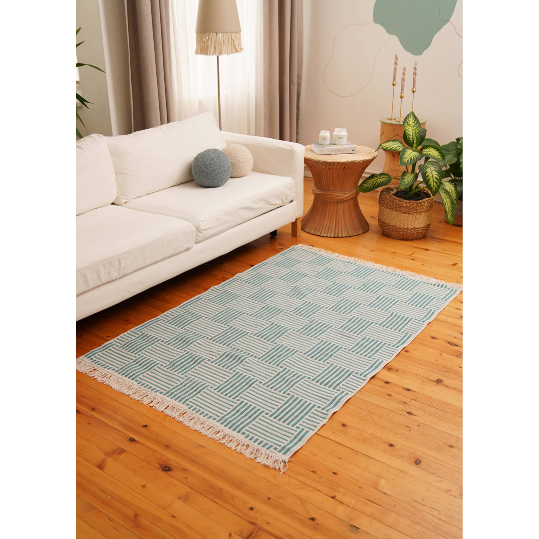 Alander Geometric Hand Woven 120cm X 180cm Area Rug