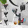 Bathroom sink mixer with spray function and temperature display for non-slip switch and hot/cold and 360° swivel