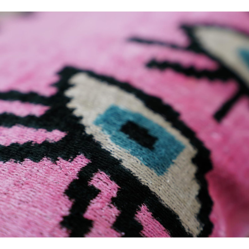 Velvet Throw Pillow, Pink