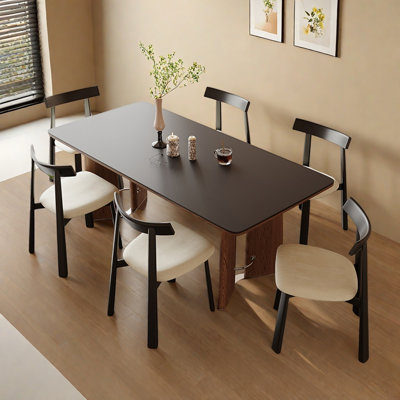 Ensemble de table de salle à manger en acier inoxydable