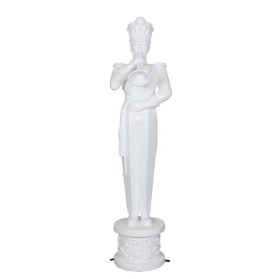 Soldat jouant de la trompette (blanc métallique)