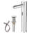 Automatic Sensor Touchless Single Hole Bathroom Sink Faucet Deck Mount With Temperature Mixing Valve In Polished Chrome