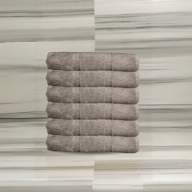 Plush Pile Guest Towel Sets, Gray