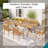 Narducci Acacia Patio Dining Set with Extendable Rectangular Table-773605553