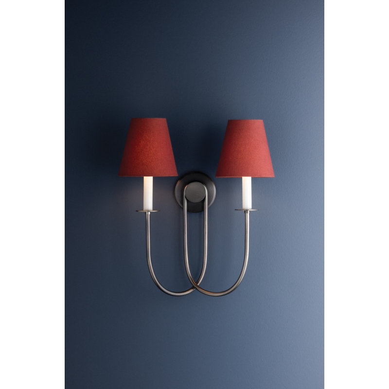 Midtown Wall Sconce, Red, Antique Bronze