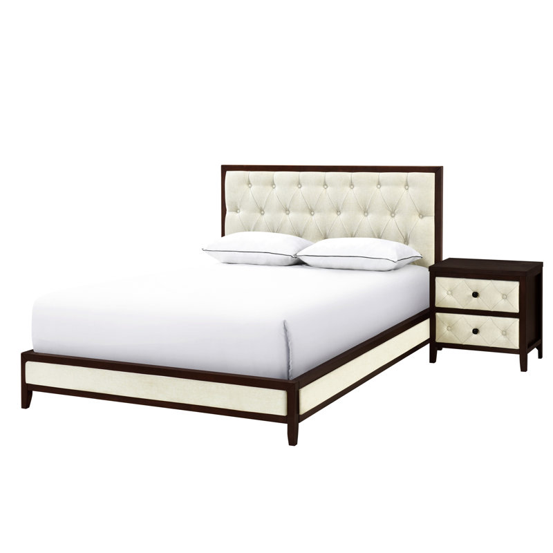 Modern Bedroom Nightstand In With Two Drawer Benefits - -colored 2 Drawers For Utility & Birch, Espresso