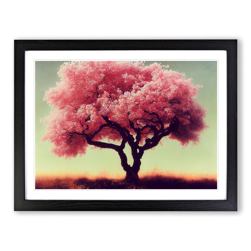 Uplifting Blossom Tree - Framed Print, Black, 46cm H x 64cm W x 2cm D