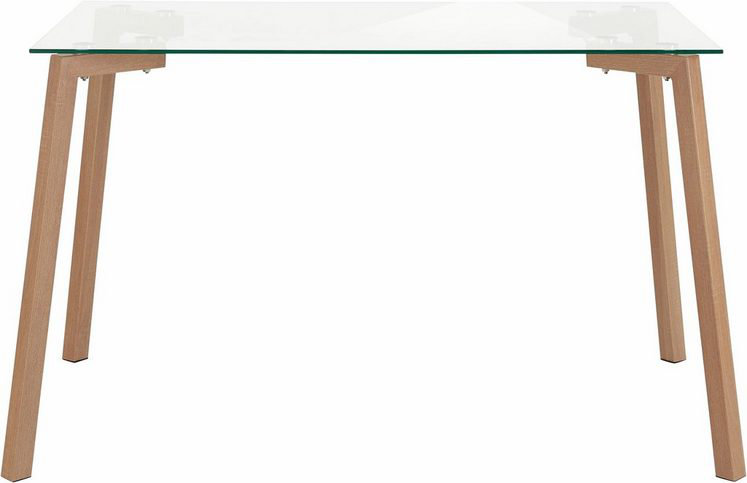 Alberta Rectangular Glass Top Dining Table