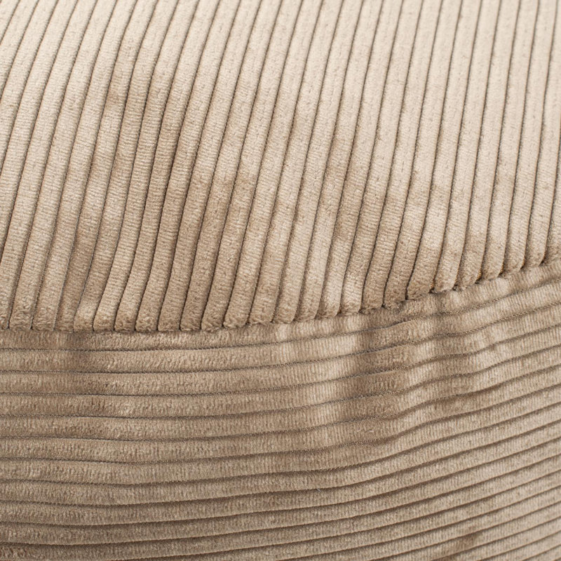 Pouf court Geffrard Pana naturel, Polyester brun