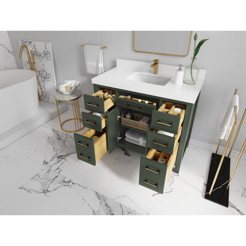 Ensemble de meuble-lavabo simple 42 po Cambridge, Calacatta Laza