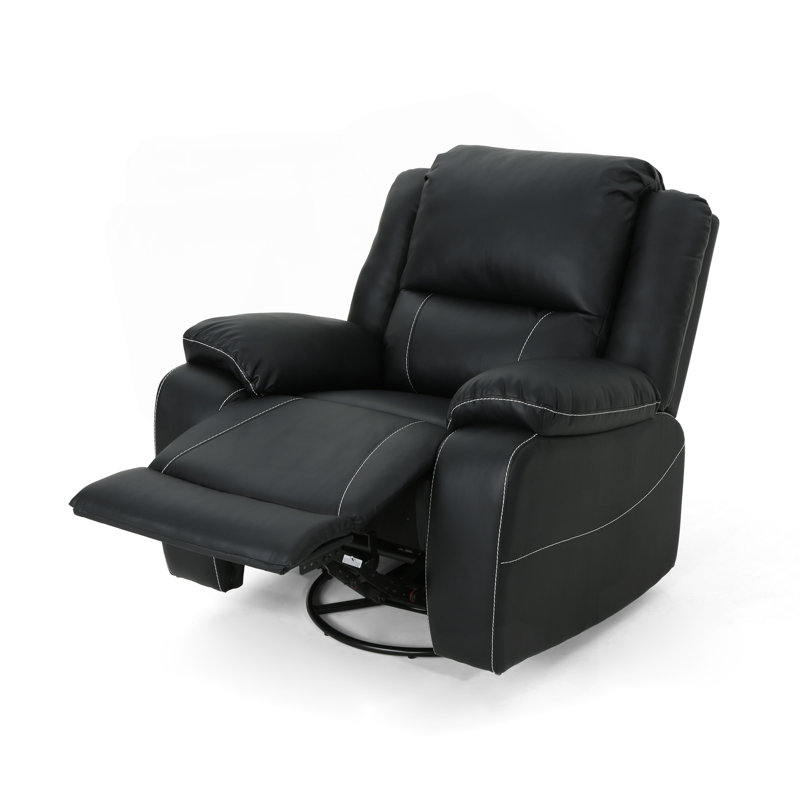 Fauteuil inclinable manuel pivotant de 39 po de largeur, Noir