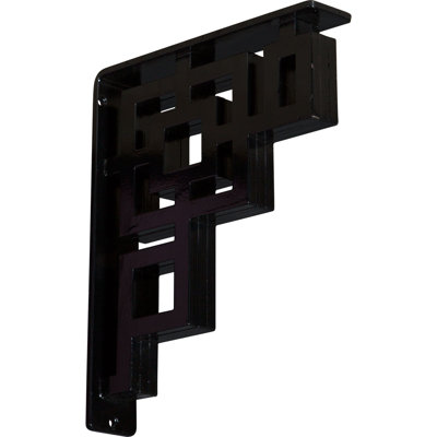 2"W x 10"D x 12"H Eris Wrought Iron Bracket, (Triple center brace) (4-Pack)
