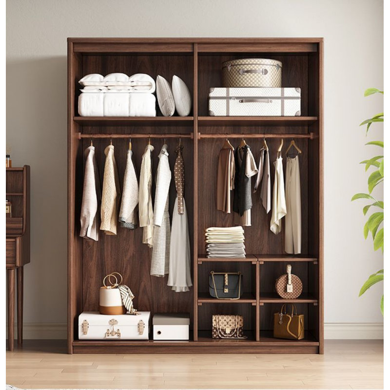 Garde-robe simple rétro, H 86,61 po x l 64,57 po x P 24,41 po