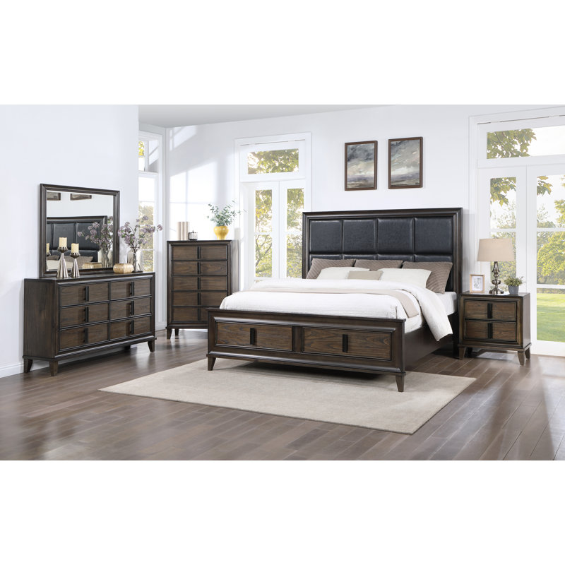 Ensemble de chambre à coucher avec rangement 5 pièces Aetheria, Très grand