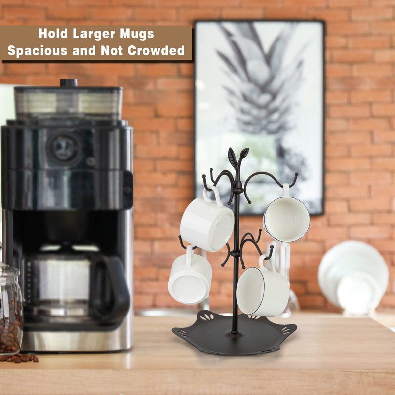 Metal Mug Tree with 6 Hooks