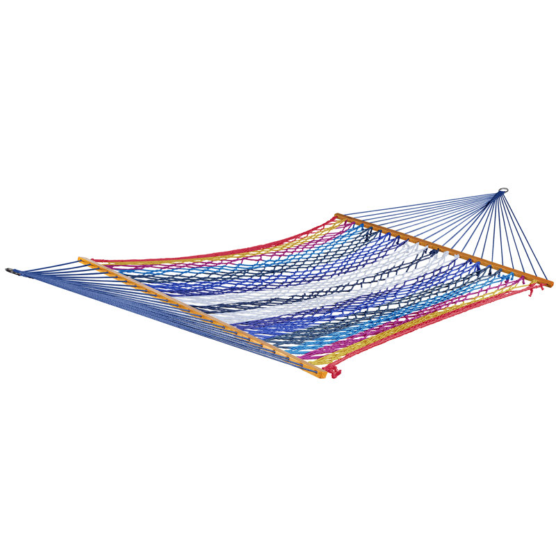  Weekender 2-Person Polyester Rope Hammock w/ Spreader Bar, 80x55