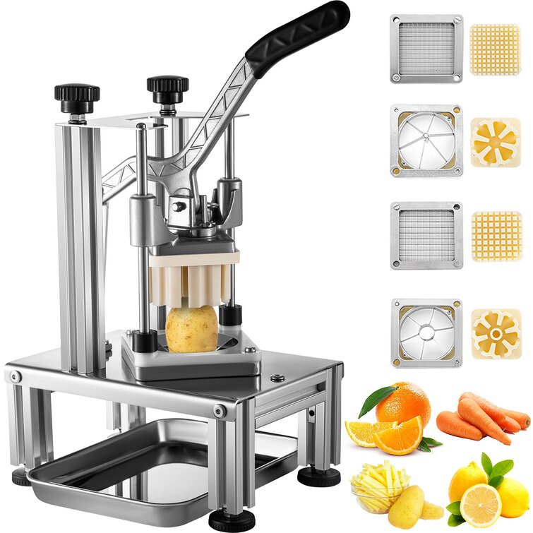 XtremepowerUS Commercial Potato French Fries Fruit Vegetable Cutter Slicer  4 Blade 