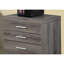 Classeur moderne avec roulettes, rangement, taupe, roulettes de style bureau, tiroirs, stratifié taupe,