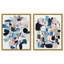 Ensemble de décorations murales abstraites à motif d'acrylique et de pétales par Art Remedy, cadre doré, 20 x 24-623630510-623630511