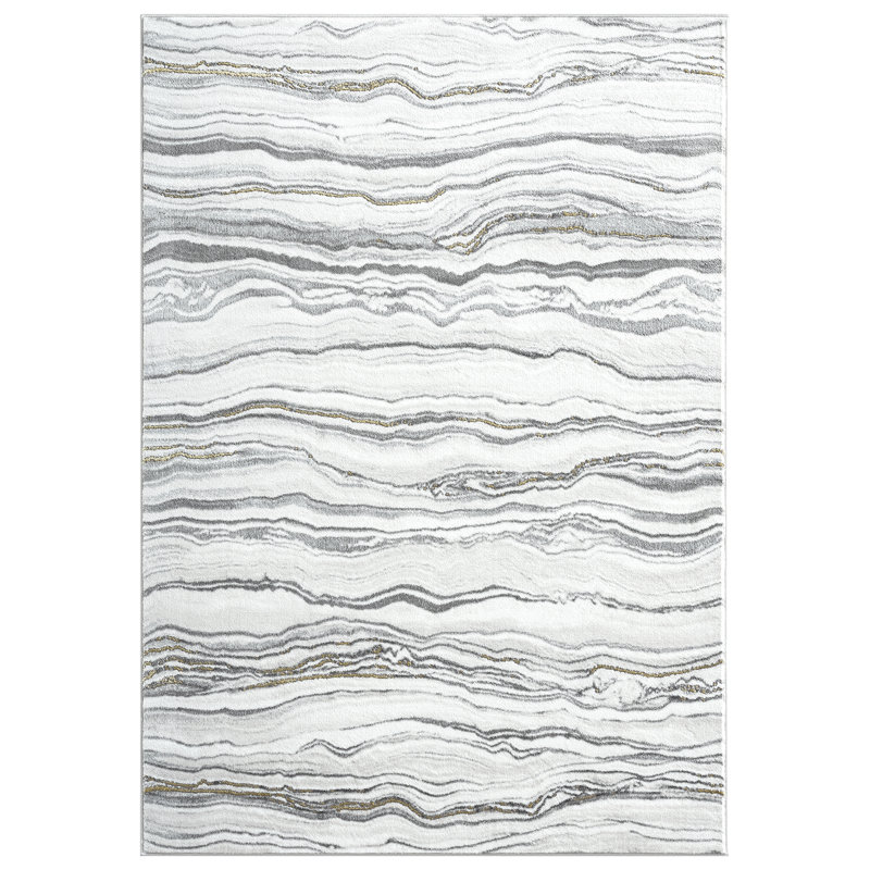 Tapis gris Mikolas, Rectangle 5 pi 3 po x 7 pi 6 po